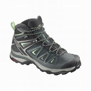 Botas Montaña Salomon X ULTRA 3 MID GORE-TEX Mujer Verde | UMV364582