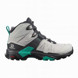 Botas Montaña Salomon X ULTRA 4 MID GORE-TEX Mujer Gris Verde Menta | OJF542973