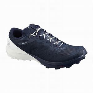 Zapatillas Running Salomon SENSE PRO 4 Mujer Azul Marino Blancas | RWF283679