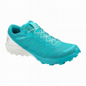 Zapatillas Running Salomon SENSE PRO 4 Mujer Azules Blancas | UYS497625