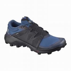 Zapatillas Running Salomon WILDCROSS Hombre Azul Marino Negras | NEX763510