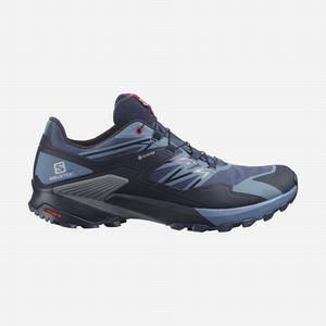 Zapatillas Running Salomon WINGS SKY GORE-TEX Hombre Azul Marino Rojas | JQR804659