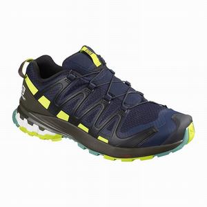 Zapatillas Running Salomon XA PRO 3D v8 Hombre Azul Marino Verde Claro | XUB845917