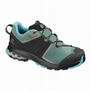 Zapatillas Running Salomon XA WILD GORE-TEX Mujer Verde Negras | EKU370218