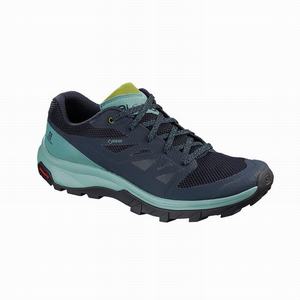 Zapatos De Senderismo Salomon OUTLINE GORE-TEX Mujer Turquesa Azul Marino | PNV578124