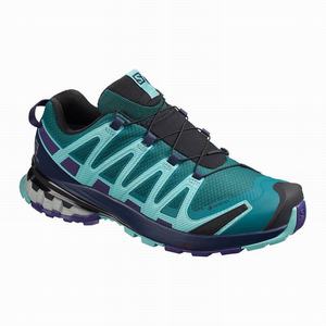 Zapatos De Senderismo Salomon XA PRO 3D v8 GORE-TEX Mujer Azules | THN812764